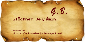 Glöckner Benjámin névjegykártya